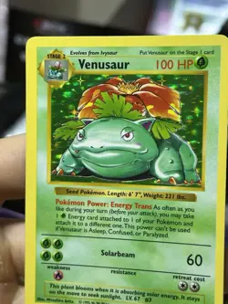 Venusaur 15/102 SHADOWLESS Base Set 1999 Holo Rare WOTC Pokemon Card TCG - Image 5
