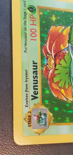 Pokemon TCG 1st Edition Shadowless Venusaur Base Set 15/102 Holo Rare - Image 4
