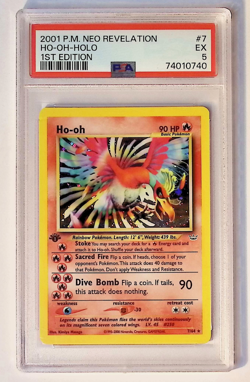 2001 Pokemon Neo Revelation 1st Edition Holo Ho-Oh #7 PSA 5 EX WOTC Vintage - Image 1