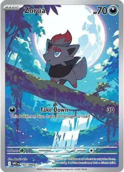 ⚪Pokemon TCG - Zorua - 142/086 - Illustration Rare - SV: White Flare - NM⚪ - Image 1