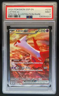 2024 Pokemon Surging Sparks Latias Ex Special Illustration Rare #239/191 PSA 9 - Image 1