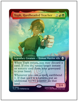 1x Toph, Hardheaded Teacher Foil Extended Art, Avatar The Last Airbender, MTG NM - Image 1