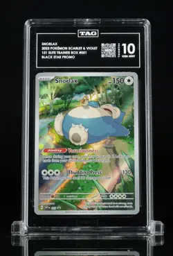 💎 Pokemon Scarlet & Violet 151 ETB Promo Snorlax 051 TAG 10 Black Star gem mint - Image 1