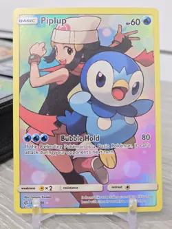 Pokemon Card TCG Piplup Full Art 239/236 Sun and Moon Cosmic Eclipse NM - Image 3