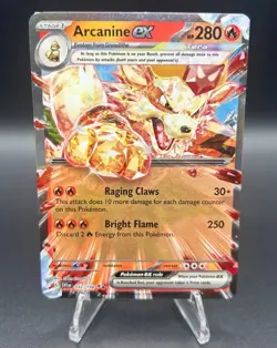 • Arcanine ex • 032/198 Double Rare Scarlet & Violet Base Set Pokemon TCG NM - Image 1