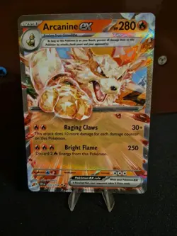 Pokemon TCG Arcanine EX Double Rare Holo Card 032/198 Scarlet Violet Base Set - Image 1