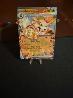 Pokemon TCG Arcanine EX Double Rare Holo Card 032/198 Scarlet Violet Base Set - Image 5