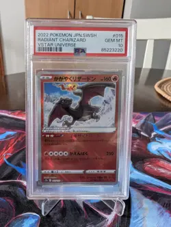 PSA 10 Radiant Charizard VSTAR Universe 015/172 K Japanese Pokemon Trading Card - Image 1