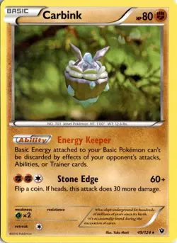 Carbink (49) 49/124 XY - Fates Collide Pokemon Card TCG - Image 1
