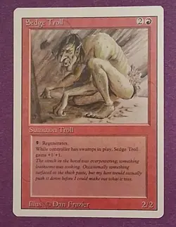MTG Sedge Troll Revised Edition Regular NM Rare Reserved List PreModern - Image 1