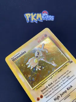 Pokemon TCG Card Hitmonlee Fossil 7/62 Holo Rare MP. - Image 5