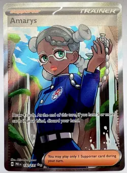 Pokemon TCG: 2025 Amarys Trainer 132/131 ULTRA RARE-Prismatic Evolutions - Image 1