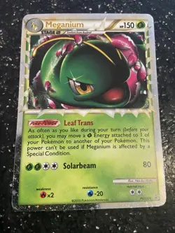 Pokemon TCG Meganium HGSS08 Holo - Image 1