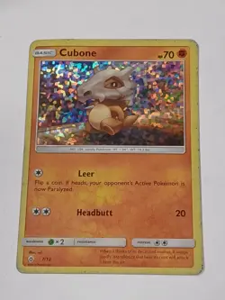 2018 Pokemon McDonalds Cubone 7/12 Confetti Holo Common MP - Image 1