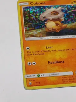 2018 Pokemon McDonalds Cubone 7/12 Confetti Holo Common MP - Image 2