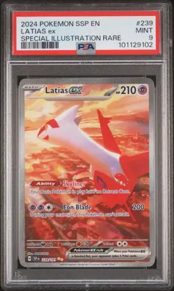 PSA 9 Latias ex 239/191 Pokemon Surging Sparks Special Illustration Rare English - Image 1