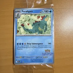 Pokemon TCG Feraligatr Holo Promo - SVP 213 - Illustration Contest 2024 (Sealed) - Image 1