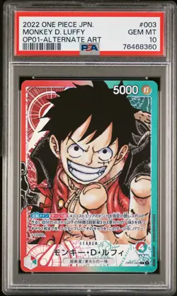 2022 ONE PIECE - Monkey D. Luffy - Leader OP01-003 ROMANCE DAWN - PSA 10 - JP - Image 1