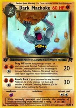 1x Dark Machoke - 40/82 - Uncommon - 1st Edition Heavily Played Pokemon G1 - Tea - Image 1