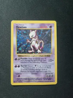 Pokemon - Base Set Shadowless 1999 WOTC - Mewtwo 10/102 Holo Rare - HP - Image 1