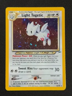 Light Togetic 15/105 HOLO Pokemon Card WOTC Neo Destiny Unlimited Holo Rare - Image 1