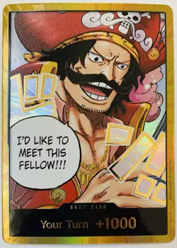 One Piece TCG Gol D. Roger OP13 Gold Don!! Card Carrrying On His Will Holo - Image 1