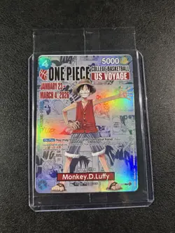 One Piece Monkey.D.Luffy College Basketball US Voyage Promo Card Luffy Rutgers - Image 3