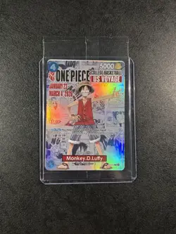 One Piece Monkey.D.Luffy College Basketball US Voyage Promo Card Luffy Rutgers - Image 4