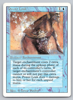 Power Leak - LP - Revised 3rd Edition - MTG READ DESC - Image 1