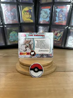 2000 Topps Pokemon Kabutops #141 Silver Foil TV Animation Series 3 NM BLUE LOGO - Image 3