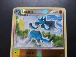 Pokemon - Lucario 19/95 Reverse Holo Heart Gold Soul Silver Unleashed - Image 2