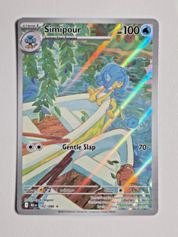 Simipour 102/086 Illustration Rare Pokemon TCG Sv Black Bolt PACK FRESH - Image 1