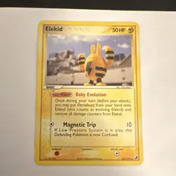 Pokemon Elekid Rare 23/115 EX Unseen Forces Regular Basic 50 HP 2005 - Image 1