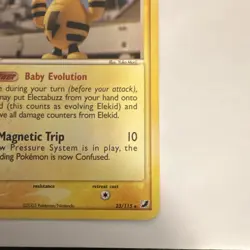 Pokemon Elekid Rare 23/115 EX Unseen Forces Regular Basic 50 HP 2005 - Image 3