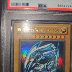 2002 YU-GI-OH! SDK-001 Blue Eyes White Dragon PSA 8 With Foil Error - Image 2