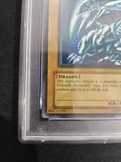 2002 YU-GI-OH! SDK-001 Blue Eyes White Dragon PSA 8 With Foil Error - Image 5