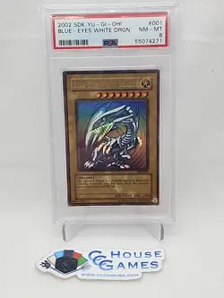 Blue-Eyes White Dragon SDK-001 PSA 8 Yu-Gi-Oh StarterDeckKaiba 2002 #V5 CCGHouse - Image 1
