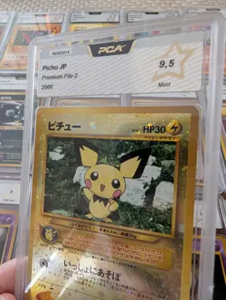 Pokemon 1999 Pichu REVERSE Holo 🔥Japanese Neo 2 Discovery Promo Premium File - Image 4