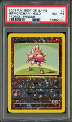 2003 Pokemon Best Of Game Winner Hitmonchan Reverse Holo Promo #2 - Image 1