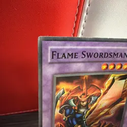 Yugioh Flame Swordsman LOB-003 Super Rare Original Print + BONUS HOLO - Image 3