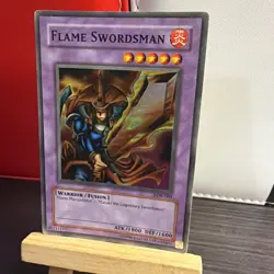 Yugioh Flame Swordsman LOB-003 Super Rare Original Print + BONUS HOLO - Image 4