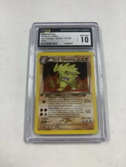 Pokemon Dark Tyranitar Neo Destiny 2002 1st Edition 11/105 Holo CGC 10 - Image 2