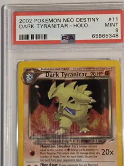 2002 Pokemon Card Dark Tyranitar HOLO #11/105 PSA 9 MINT Neo Destiny - Image 2