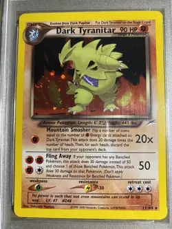 2002 Pokemon Card Holo Dark Tyranitar 11/105 PSA 9 MINT Neo Destiny - Image 2
