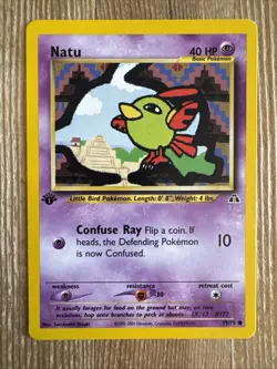 Natu 59/75 1st Edition Common Neo Discovery Pokemon 2001 WOTC LP - Image 1