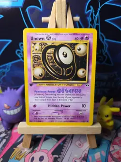 Pokemon Unown O Neo Discovery TCG Card 69/75 1st Edition Regular WOTC Vintage - Image 1