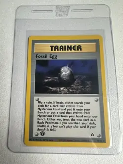 Fossil Egg 1st Edition Neo Discovery 72/75 WOTC Vintage Pokemon - Image 1