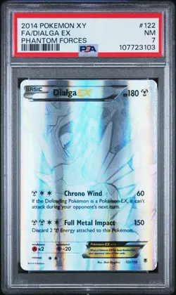 Pokemon TCG Dialga EX Card Phantom Forces Secret Rare 122/119 PSA 7 - Image 1