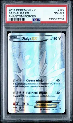 2014 Pokemon XT Phantom Forces #122 FA/Dialga Ex Phantom Forces PSA 8 NM-MT - Image 1
