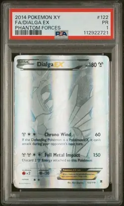 PSA 1 Dialga EX 122/119 XY Phantom Forces Full Art Secret Rare Pokemon - Image 1